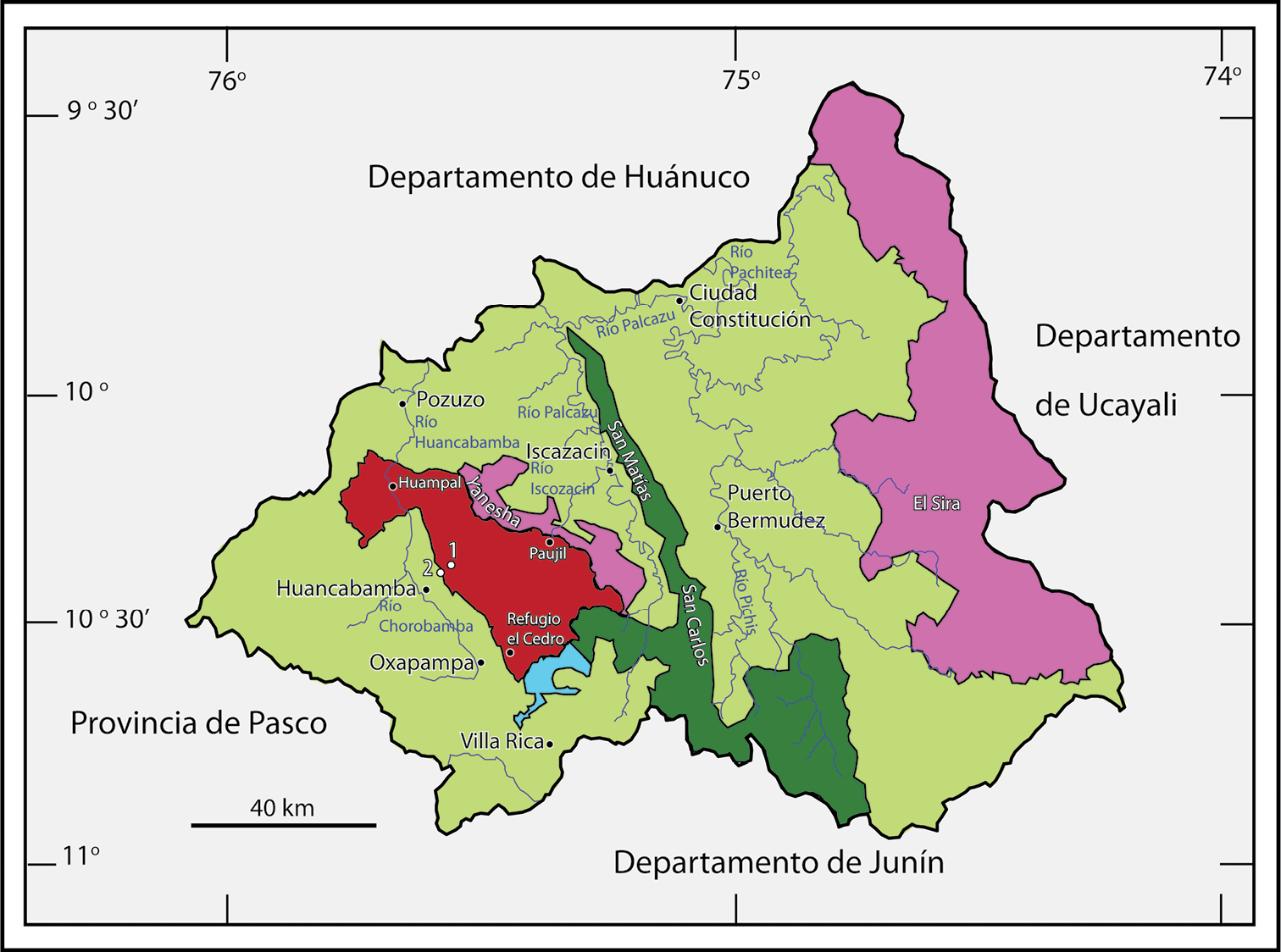 Montane Cordillera Map